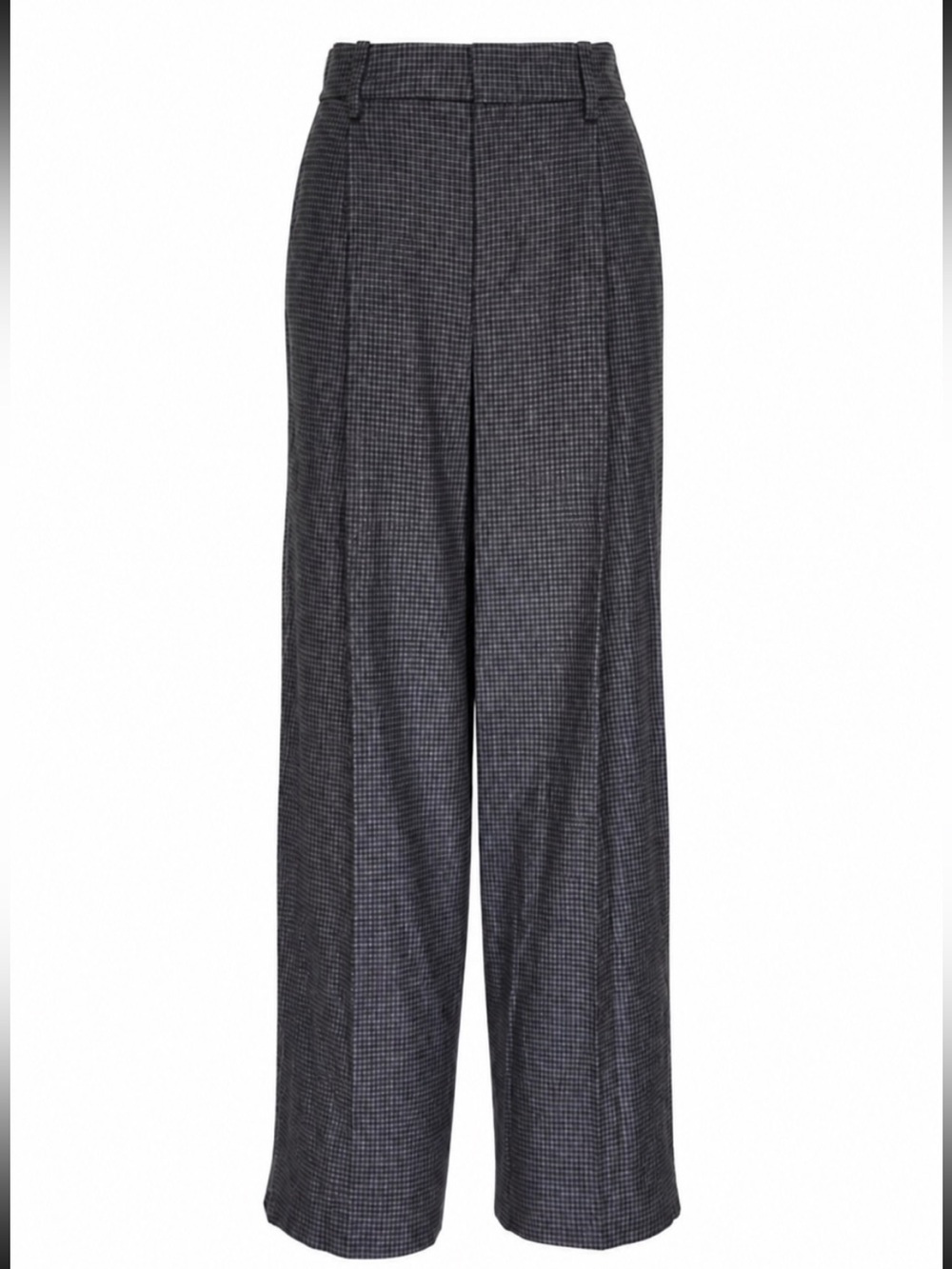 Vince High-Waisted Microcheck Wide Leg Wool Blend Trousers Size 4 Like New! - Picture 4 of 12